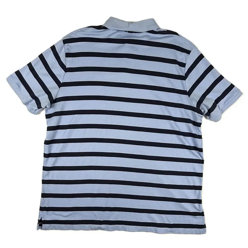 Polo Ralph Lauren mens classic fit blue striped polo shirt XXL